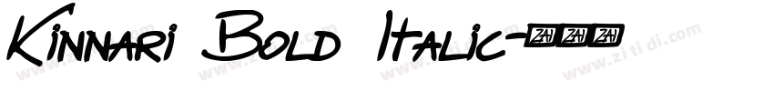 Kinnari Bold Italic字体转换